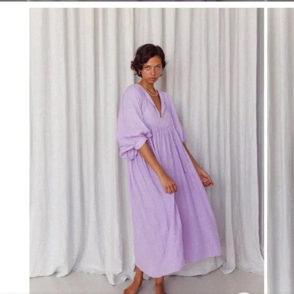 NWT 💜Daughters of India Kyra Midi Dress in Lilac💜 - Picture 4 of 13